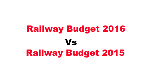 Rail Budget 2015 vs Rail Budget 2016