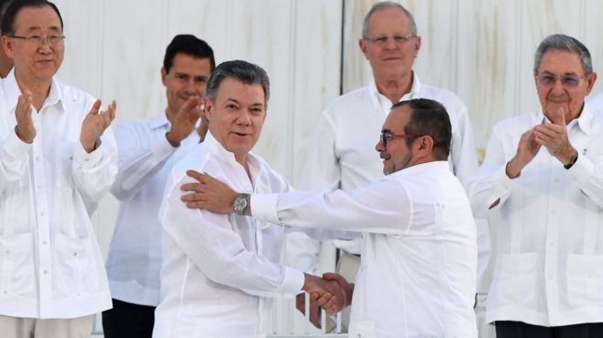 Colombia, FARC sign Historic Pact ending 52-year Civil War