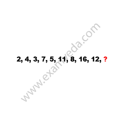 Missing Number Finding mcq question image