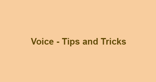 How to change the Voice of a sentence - Tips and Tricks
