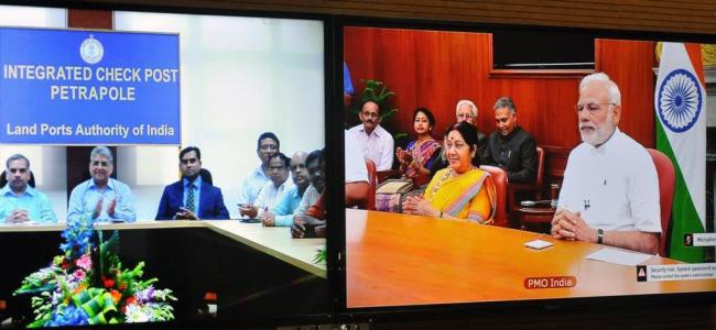 PM Narendra Modi, Sheikh Hasina jointly inaugurate Petrapole Integrated Check Post