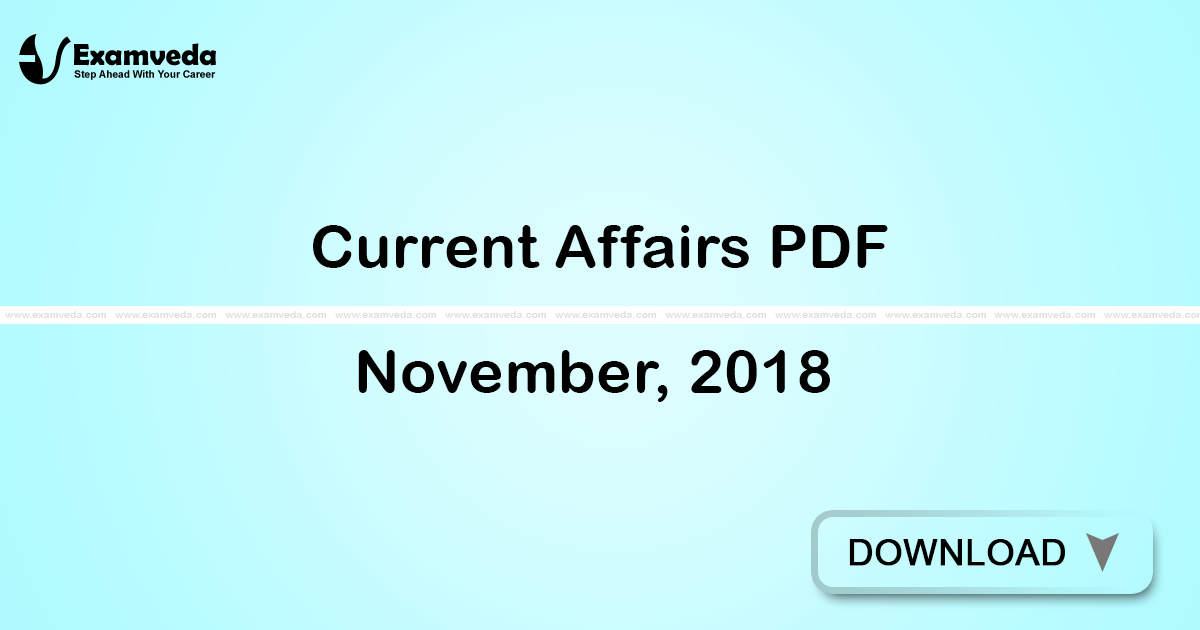 Current Affairs November, 2018 PDF | eBook