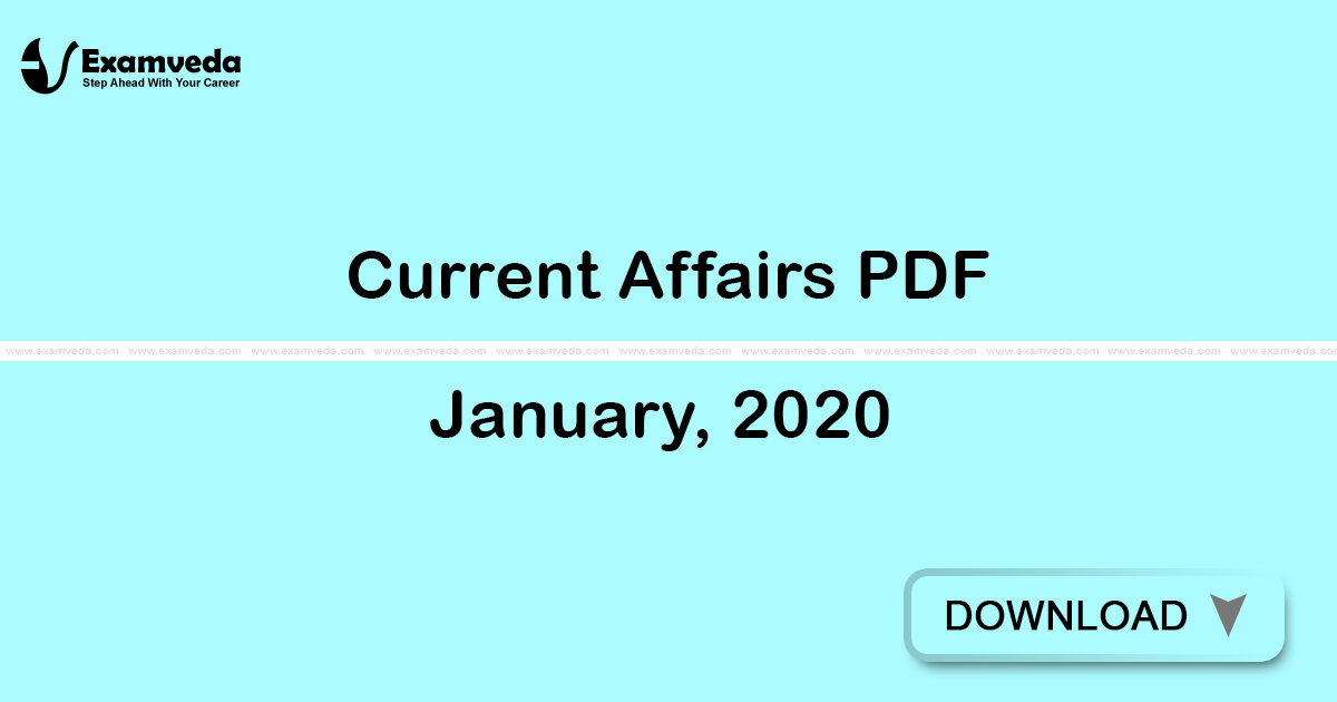 Current Affairs January, 2020 PDF | eBook