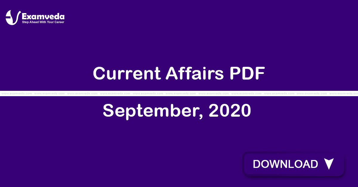 Current Affairs September, 2020 PDF | eBook