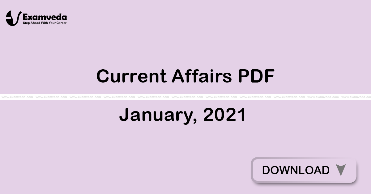 Current Affairs January, 2021 PDF | eBook