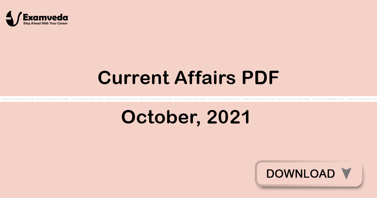 Current Affairs October, 2021 PDF | eBook