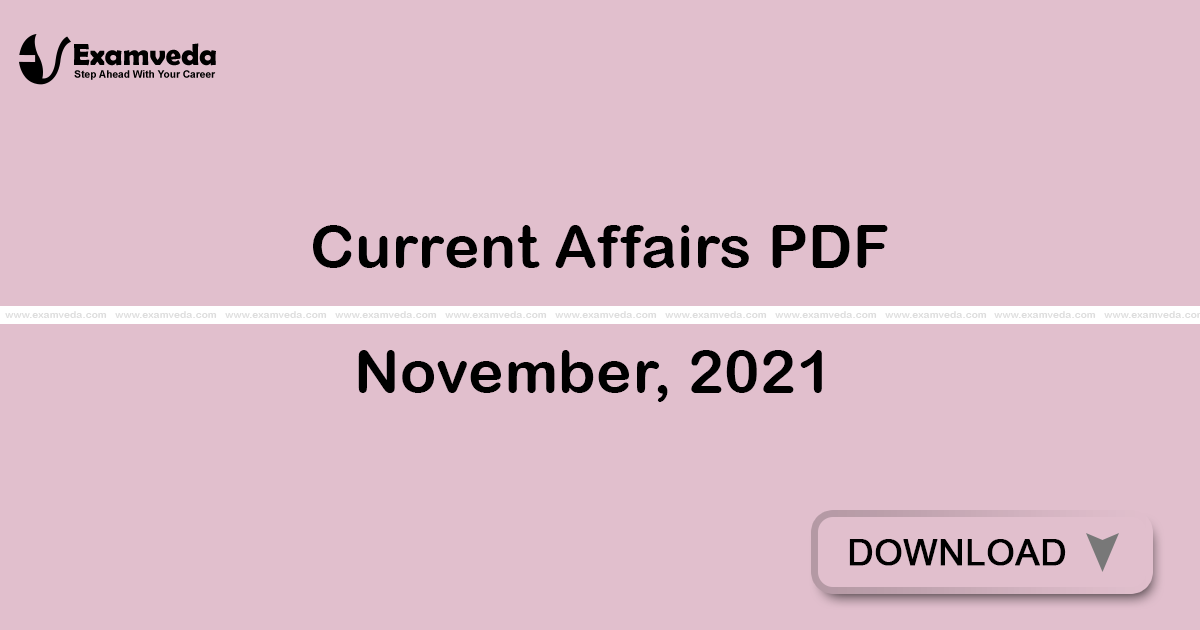 Current Affairs November, 2021 PDF | eBook