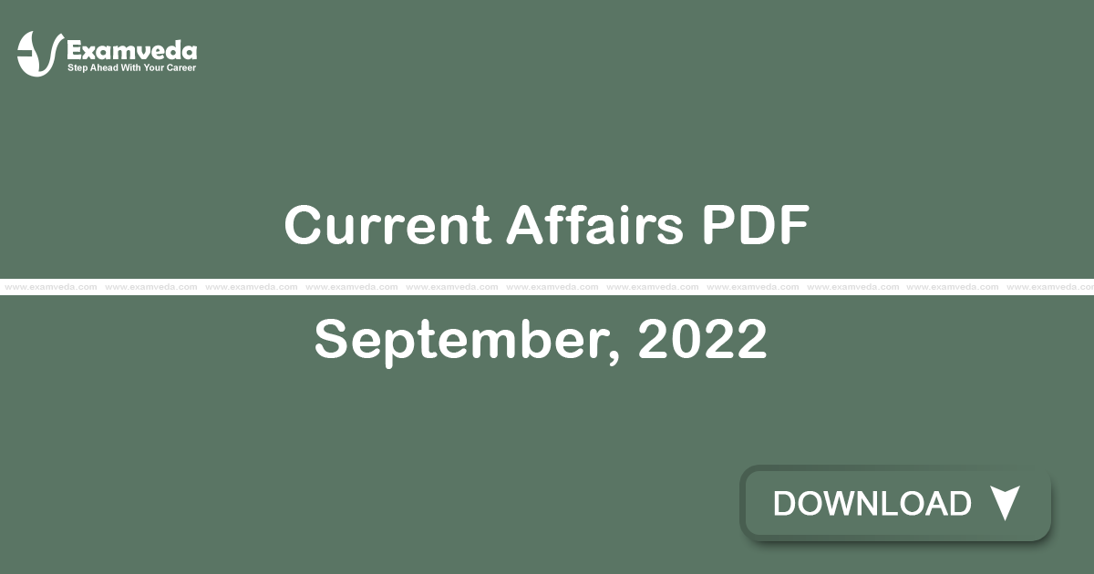 Current Affairs September, 2022 PDF | eBook