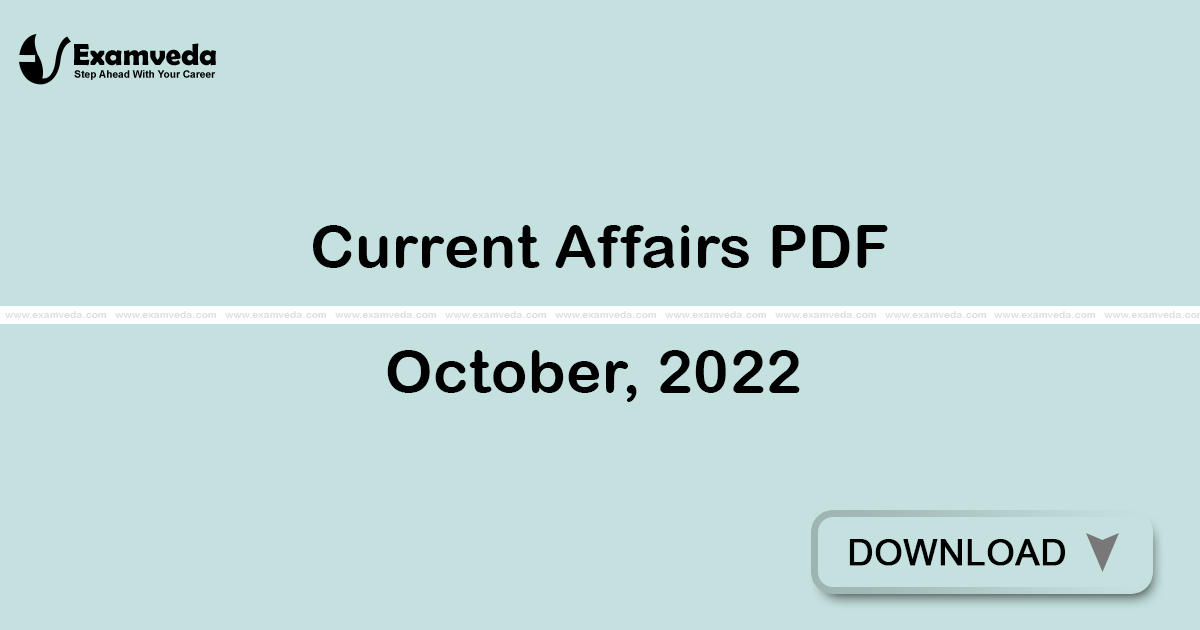Current Affairs October, 2022 PDF | eBook