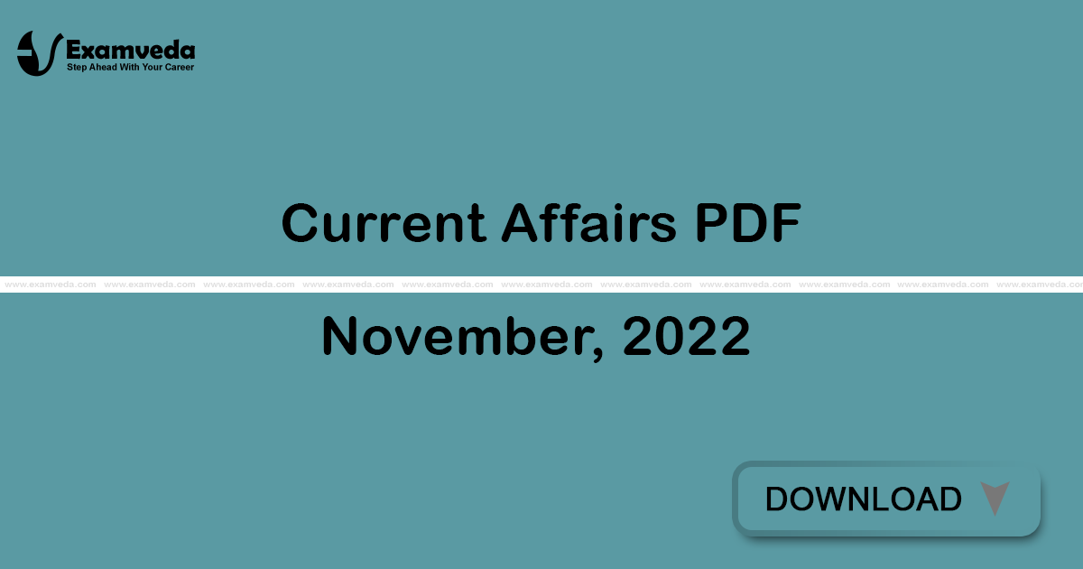 Current Affairs November, 2022 PDF | eBook