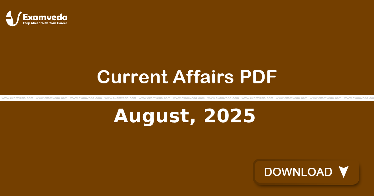 Current Affairs August, 2025 PDF | eBook