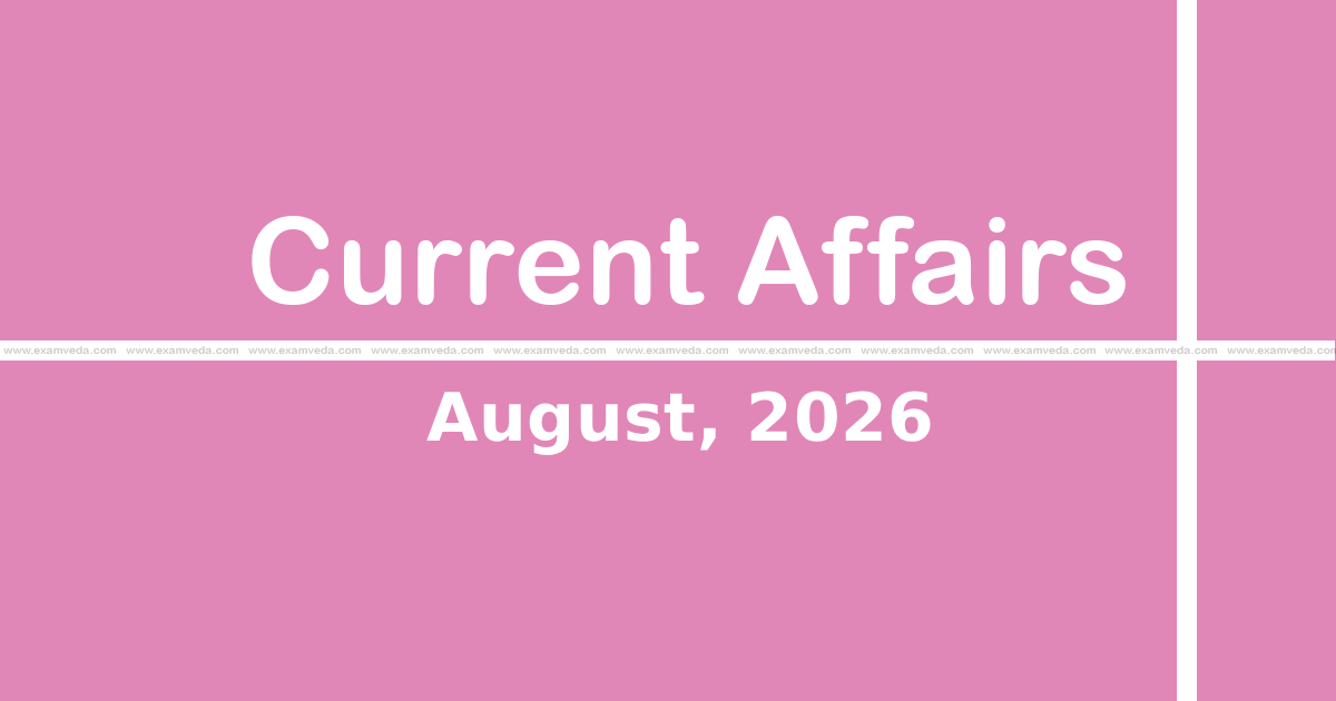 Current Affair of August 2026