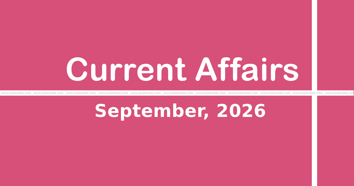 Current Affair of September 2026