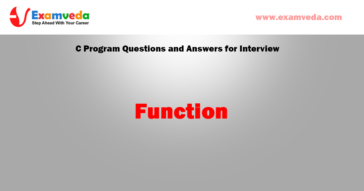 Function Question and answer for interview