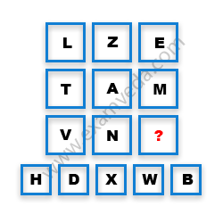 Missing Character Finding mcq question image Missing Character Finding mcq question image