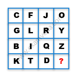 Missing Character Finding mcq question image Missing Character Finding mcq question image