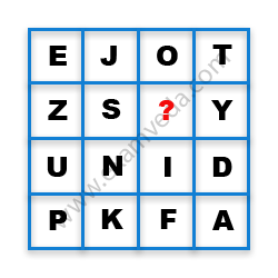 Missing Character Finding mcq question image Missing Character Finding mcq question image