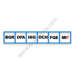 Missing Character Finding mcq question image Missing Character Finding mcq question image