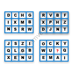 Missing Character Finding mcq question image Missing Character Finding mcq question image