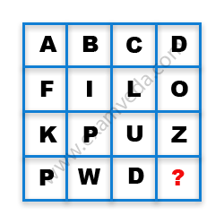 Missing Character Finding mcq question image Missing Character Finding mcq question image