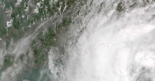 Typhoon Nida makes landfall near Dapeng Peninsula in China