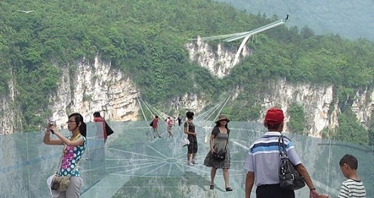 China opens world’s longest and highest glass bridge