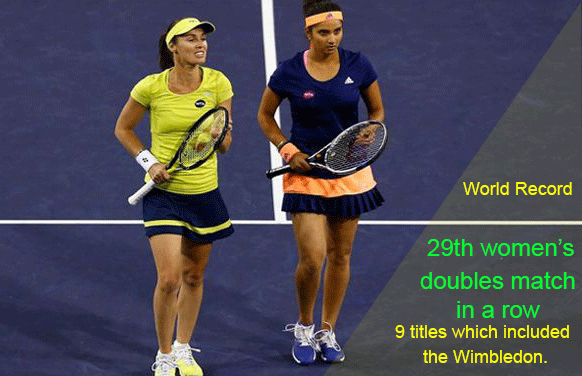 World record by Sania-Martina as they win 29th match on trot