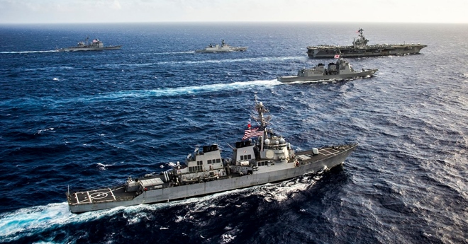 India, Japan and US navies kick off 2016 Malabar Exercise near South China Sea