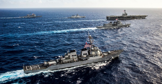 India, Japan and US navies kick off 2016 Malabar Exercise near South China Sea India, Japan and US navies kick off 2016 Malabar Exercise near South China Sea