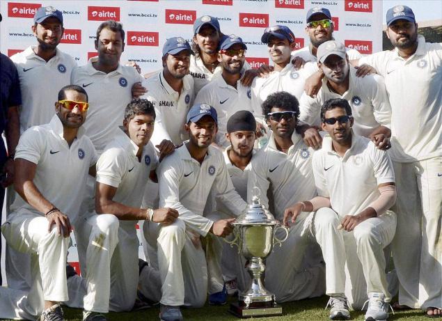 Rest of India wins 2015-16 Irani Cup Cricket Title Rest of India wins 2015-16 Irani Cup Cricket Title