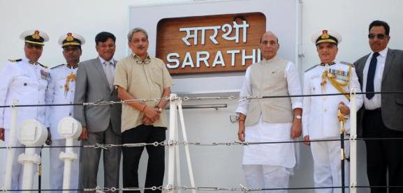 Indian Coast Guard commissions offshore patrolling vessel Sarathi
