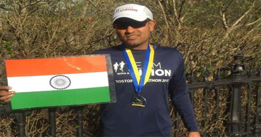 Sagar Baheti: India’s first visually impaired athlete to complete Boston Marathon