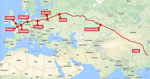 A new freight train connects Russia with China A new freight train connects Russia with China