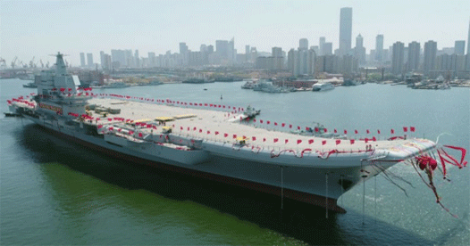 China launches first indigenously built aircraft carrier China launches first indigenously built aircraft carrier