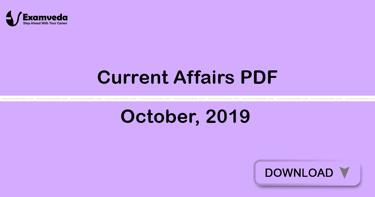 Current Affairs October, 2019 PDF | eBook Current Affairs October, 2019 PDF | eBook